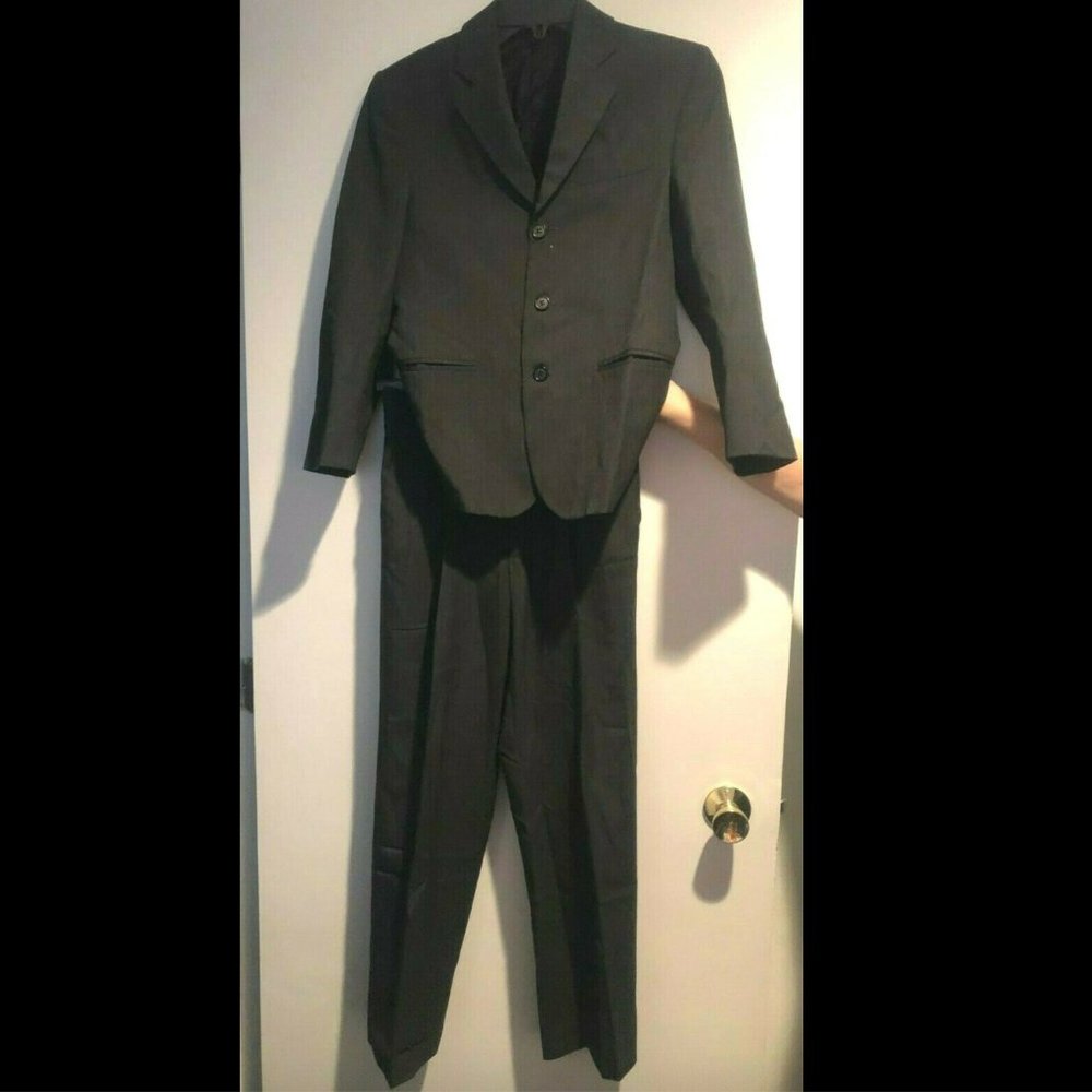 Perry Ellis Boy's Charcoal Grey Suit - Medium Slim